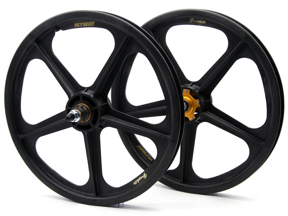 Skyway - Tuff Graphite Gold 9T 20 inch Wheel Set - BMX Wheels 